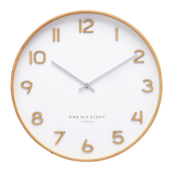 WALLACE White Metal Wall Clock White - 53cm