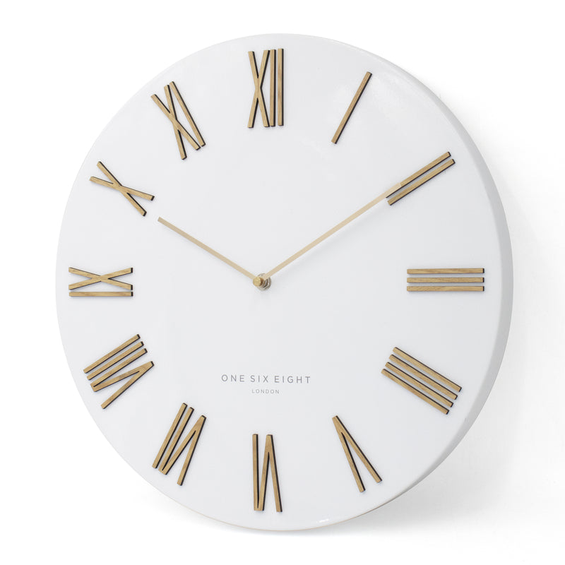 FREDERICK Metal Wall Clock White - 40cm