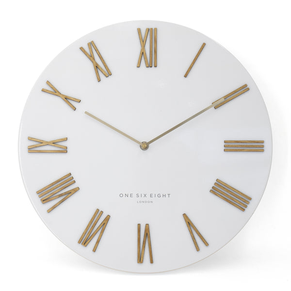 FREDERICK Metal Wall Clock White - 40cm