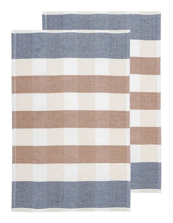 Ladelle  Bailie Terry Terracotta 2pk Kitchen Towel Set - 43x65cm