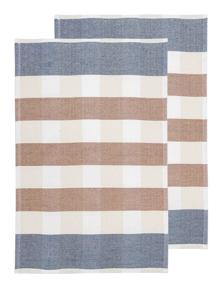 Ladelle  Bailie Terry Terracotta 2pk Kitchen Towel Set - 43x65cm