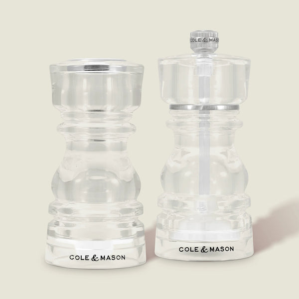 Cole & Mason London Acrylic Salt Shaker & Pepper Mill Gift Set 13cm