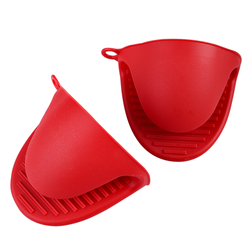 Appetito Silicone Oven Mitts - Set of 2 -Red