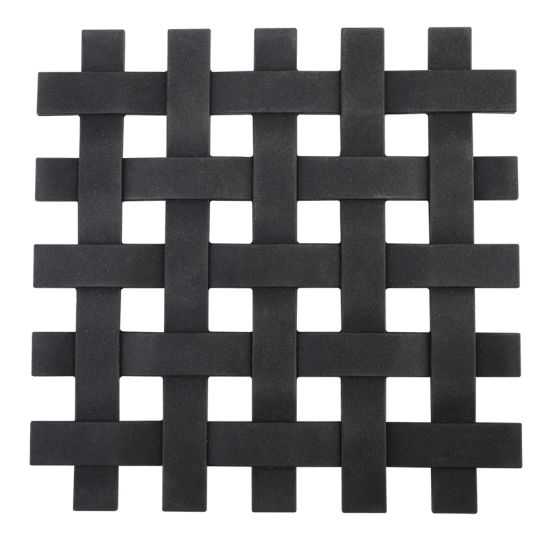 Appetito Silicone Lattice Trivet - Black - 17.5x17.5cm
