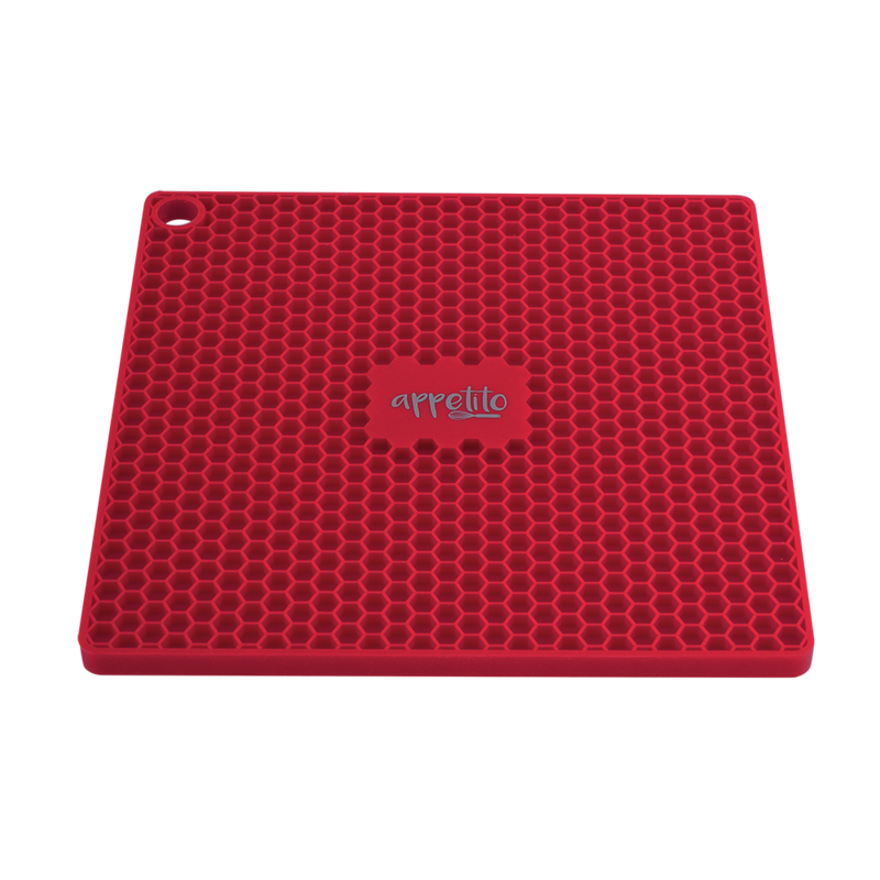 Appetito Silicone Square Trivet 17.3x17.3cm - Red