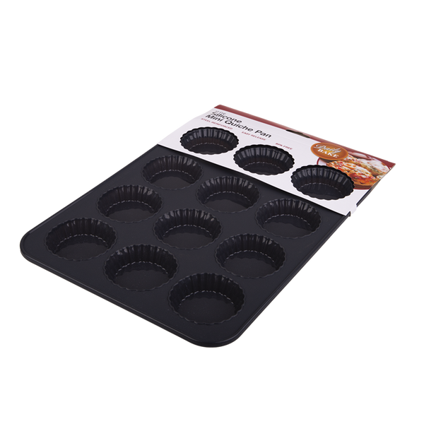 Daily Bake Silicone 12 Cup Mini Quiche Pan 32.5x24.5x2cm Charcoal