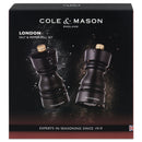 Cole & Mason London Salt and Pepper Mill Gift Set - Chocolate Wood - 13cm