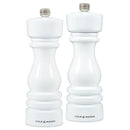 Cole & Mason London Salt and Pepper Mill Gift Set - White Gloss - 18cm