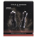 Cole & Mason London Salt and Pepper Mill Gift Set - Black Gloss - 18cm