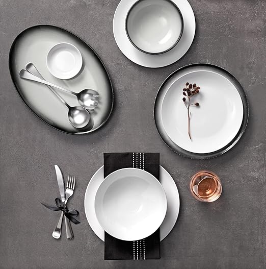 Maxwell & Williams Caviar Granite High Rim Plate 26.5cm