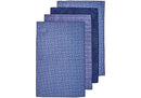 Ladelle Benson 4pk Microfibre Kitchen Towels - Blue - 43x68cm