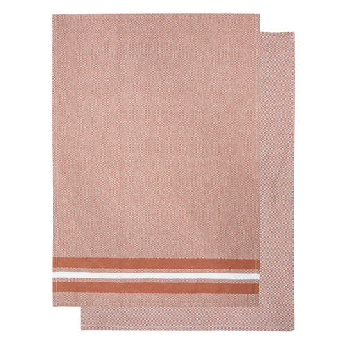 Ladelle Culinary Jumbo Kitchen Towels - Set of 2 - Terracotta