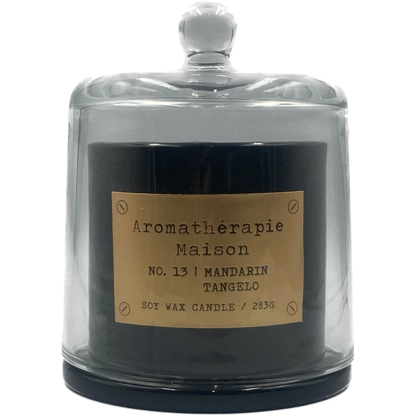 Le Desire Aromatherapie Maison Candle With Glass Dome Lid & Timber Wick - Mandarin Tangelo - 283gr