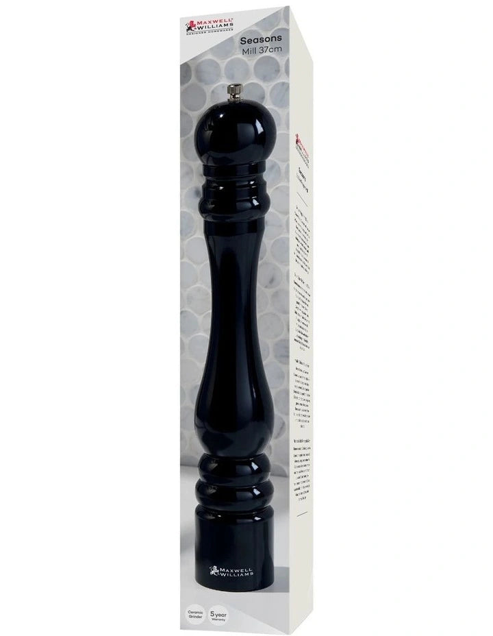 Maxwell & Williams Seasons Salt/Pepper Mill 37cm - Black - Gift Boxed