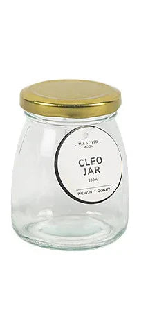Glass Co. Cleo Glass Jar - 100ml - Gold