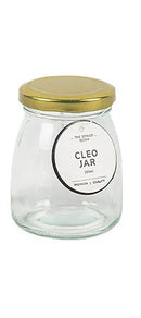Glass Co. Cleo Milk Glass Jar - 200ml - Gold Lid