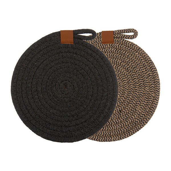 Ladelle Nash Charcoal Trivet Set of 2 - 22cm