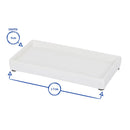 Soap Dispenser Dish - Ceramic - White - 17cm