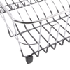 D.Line Small Dish Drainer Chrome/PVC with Caddy Charcoal - 36.5 x 32.3 x 14.3cm