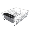 D.Line Large Dish Drainer Chrome/PVC with Caddy Charcoal - 44.5 x 35.5 x 14.5cm