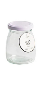Glass Co. Cleo Milk Glass Jar - 200ml - White Lid