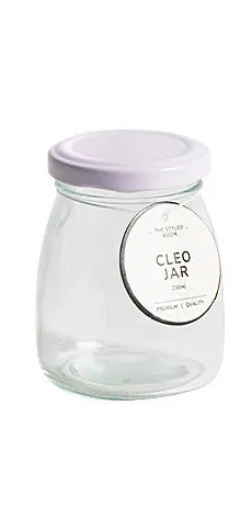Glass Co. Cleo Glass Jar - 100ml - White