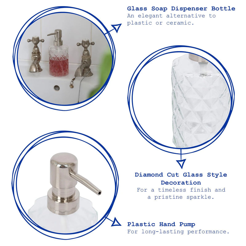 Glass Soap Dispenser - Prism