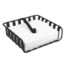 Spectrum Striped Weighted Napkin Holder - Black