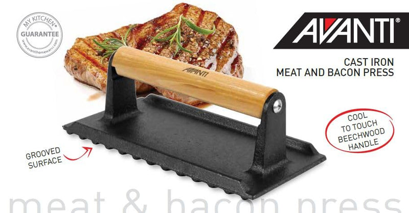Avanti Rectangular Meat Press - Cast Iron