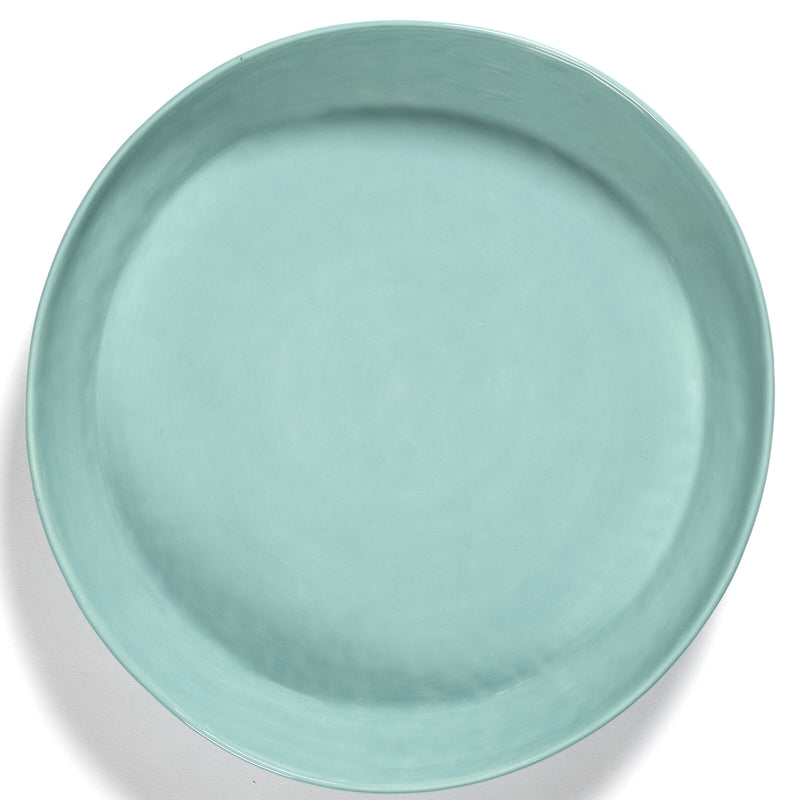 Ottolenghi Serving Bowl - Azure With Red Stripes - FEAST