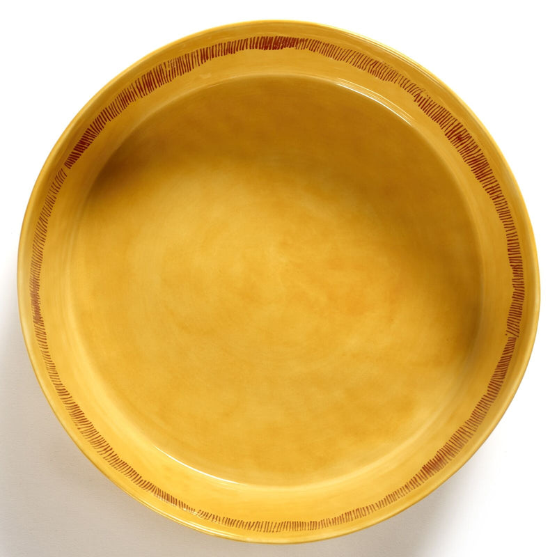 Ottolenghi Salad Bowl - Yellow With Red Stripes - FEAST