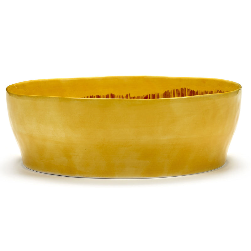 Ottolenghi Salad Bowl - Yellow With Red Stripes - FEAST
