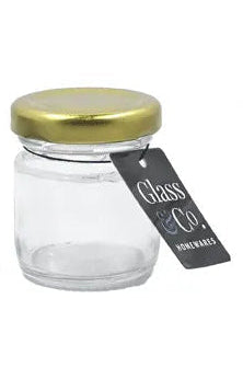 Glass Co. Cleo Mini Glass Jar - 30ml - Gold Lid