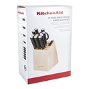 KitchenAid Gourmet 11pc Birch Wood Knife Block Set With Built-In Sharpener