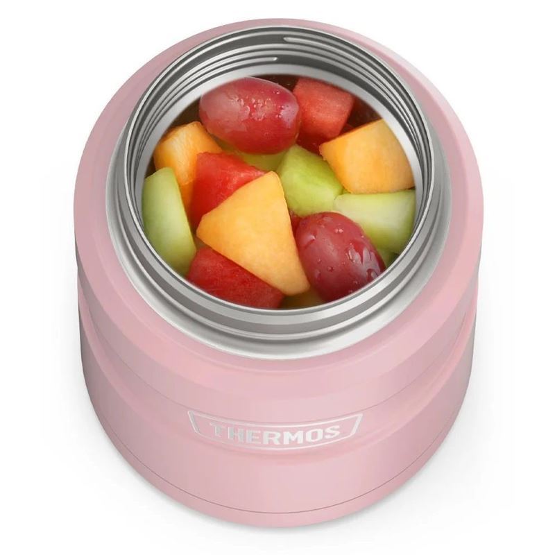 Thermos 470ml Stainless King Vacuum Food Flask/Jar with Spoon - Rose Pink