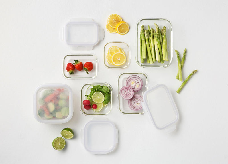 Lock & Lock Euro Glass Borosilicate Heat Resistant Glass Rectangular Container With Divider - 950ml