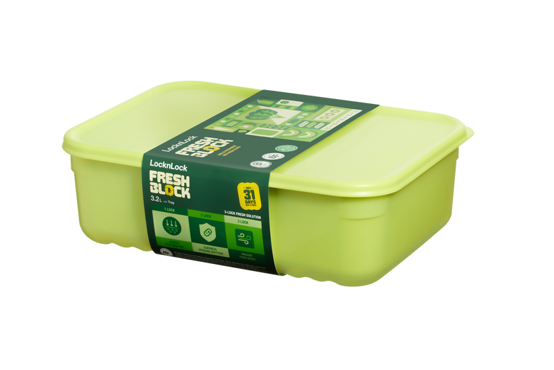Lock & Lock Fresh Block 2pc Set - 3.5L Container & Tray