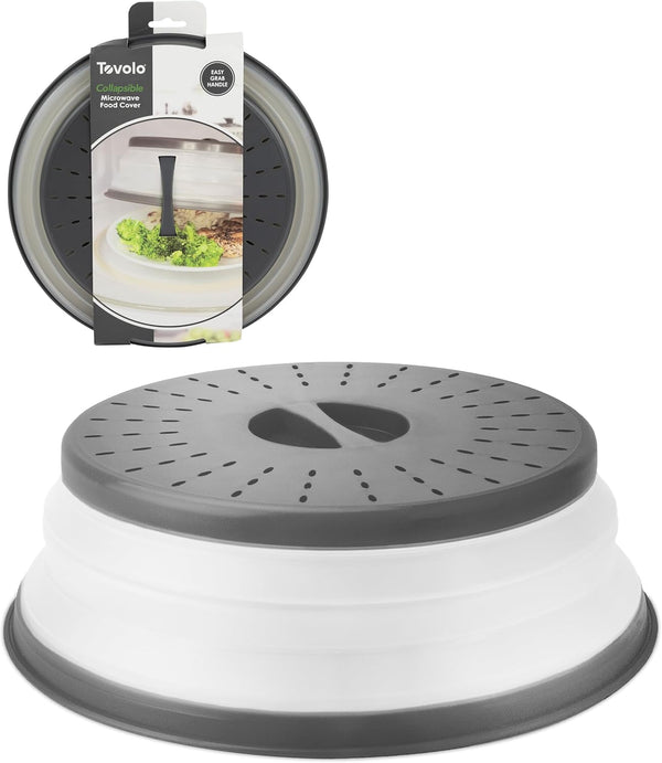 Tovolo Collapsible Large Microwave Food Cover 32cm - Charcoal