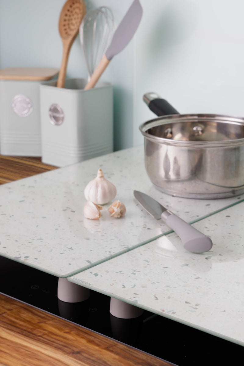 Typhoon Glass Quartz Effect Hob Protectors - Set of 2 - 30x52cm