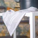 Nicola Spring Turkish Cotton Tea Towel 60 x 40cm - Grey with White Stripe