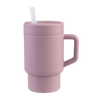 Melii Luxe Silicone Tumbler With Straw 290ml - Pink - 290ml