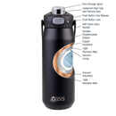 Oasis Ceramic Stainless Steel Triple Wall Insulated Capri Drink Bottle with Quick Release Lid 750ml - Black