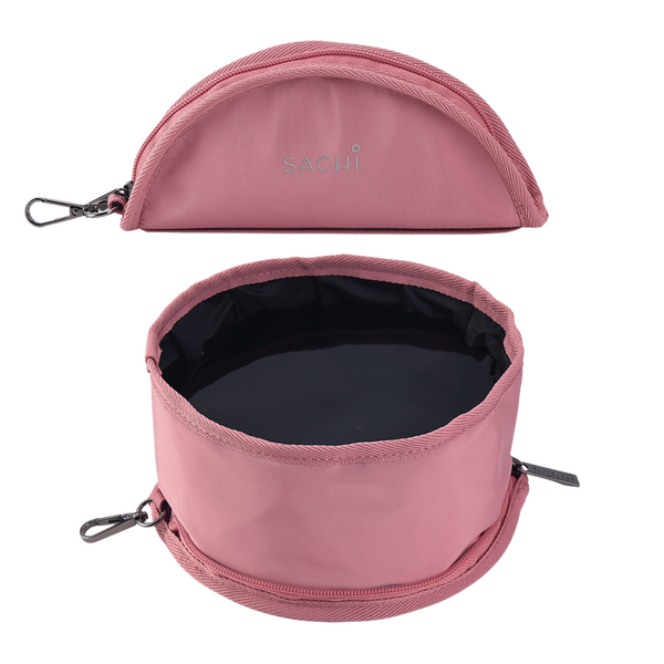 Sachi Pupbowl Portable Folding Dog Bowl - Blush