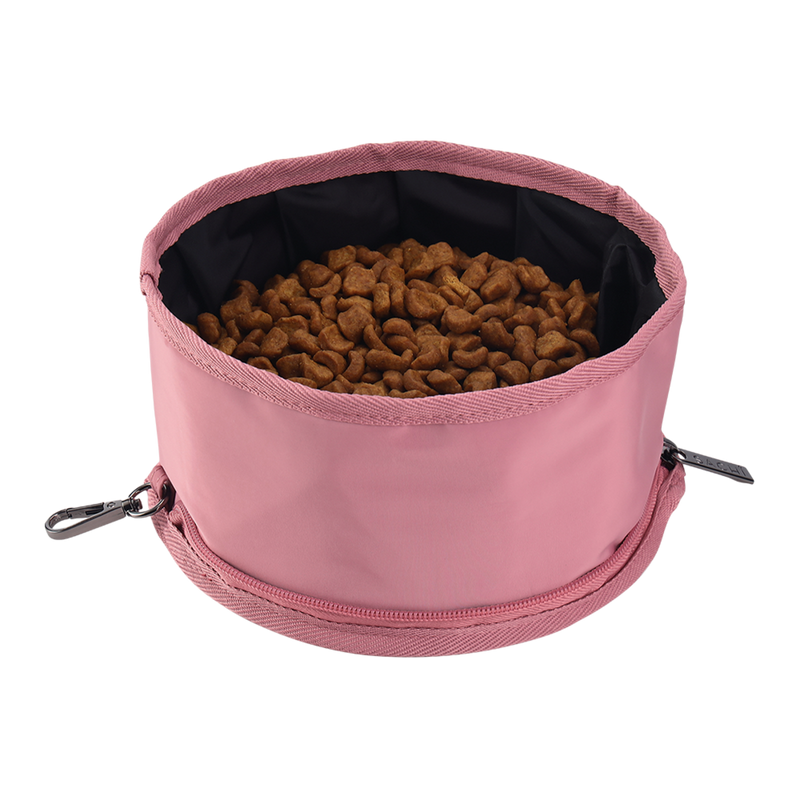 Sachi Pupbowl Portable Folding Dog Bowl - Blush
