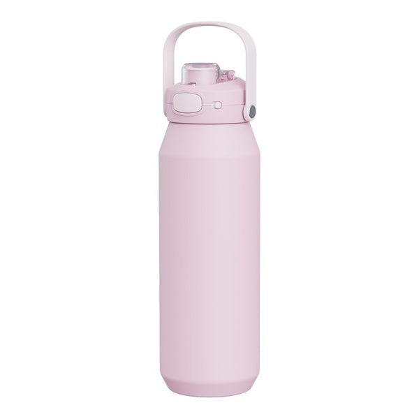 Oasis Ceramic Stainless Steel Triple Wall Insulated Capri Drink Bottle with Quick Release Lid 750ml - Pink Lemonade