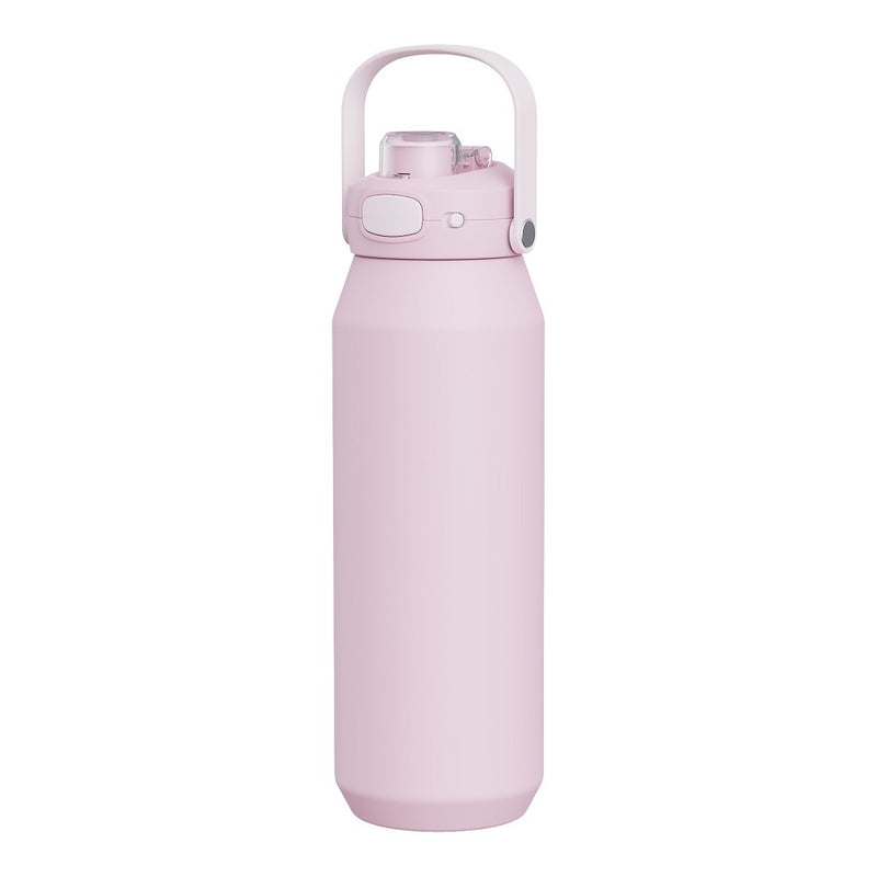 Oasis Ceramic Stainless Steel Triple Wall Insulated Capri Drink Bottle with Quick Release Lid 750ml - Pink Lemonade