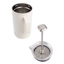 Oasis Stainless Steel Double Wall Insulated Coffee Press 8 Cup 1L - Alabaster
