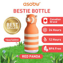 Asobu Bestie Bottle Red Panda Double Wall Insulated Bottle 460ml - Orange