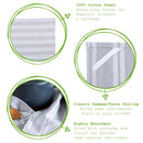 Nicola Spring Turkish Cotton Tea Towel 60 x 40cm - Grey with White Stripe