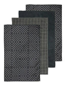 Ladelle Benson Charcoal Microfibre 4pk Kitchen Towels - 43x68cm